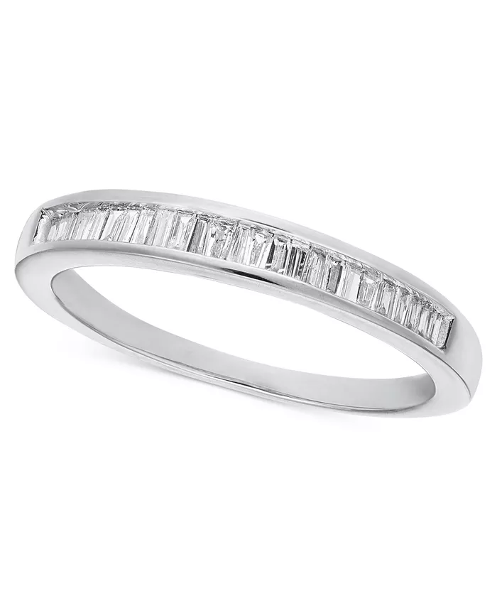 Alfani Macy's Diamond Baguette Band (1/7 Ct. T.w.) In 14k White Gold Gold Or Rose Gold Jewelry & Watches