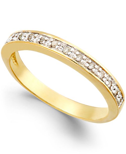 alfani Macy's Diamond Band (1/10 ct. t.w.) in 18k Gold over Sterling Silver Jewelry & Watches