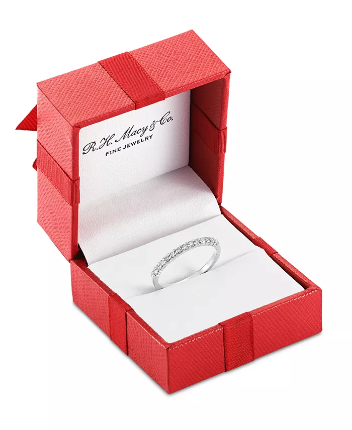 Alfani Macy's Diamond Band (1/4 Ct. T.w.) In 14k White Yellow Or Rose Gold Jewelry & Watches
