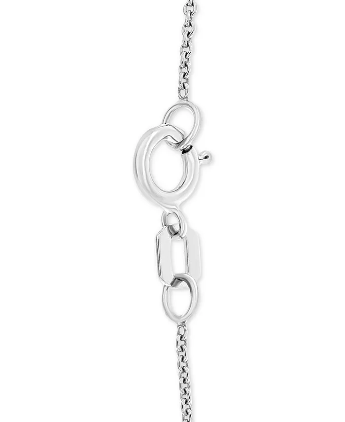 Alfani Macy's Diamond Cushion Cluster 18" Pendant Necklace (1/10 Ct. T.w.) In Sterling Silver Jewelry & Watches