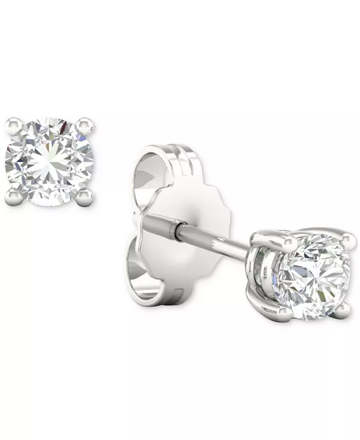 Alfani Macy's Diamond Stud Earrings (1/4 Ct. T.w.) In 10k White Or Yellow Gold Jewelry & Watches
