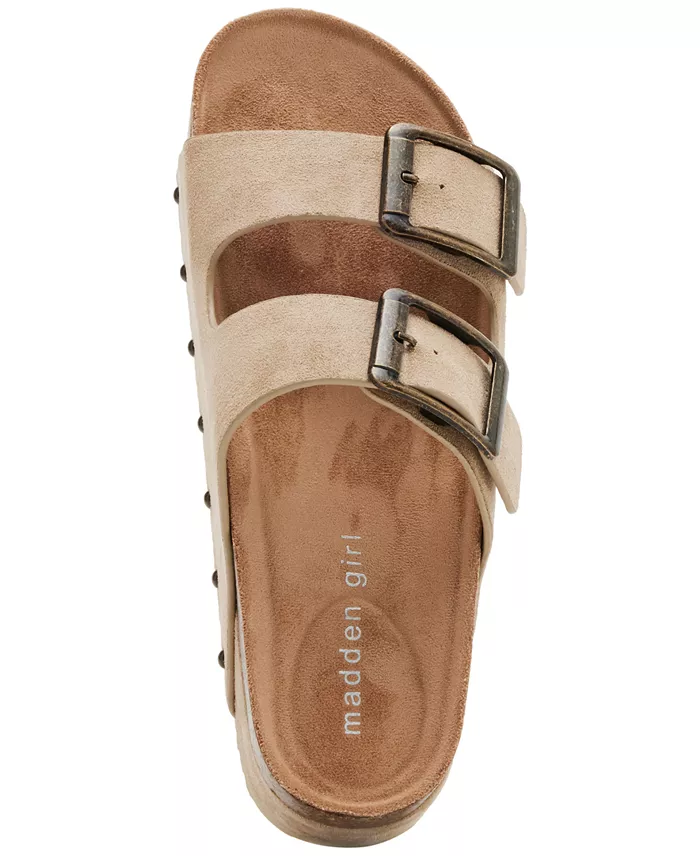 Alfani Madden Girl Babes Double-Strap Flatform Footbed Sandals Women's Fashion Shoes & Accessories