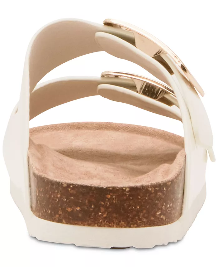 Alfani Madden Girl Bodie Buckle Footbed Slide Sandals Women's Fashion Shoes & Accessories