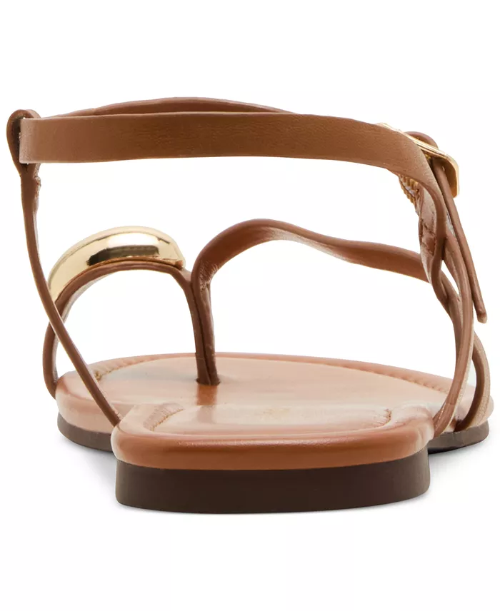 Alfani Madden Girl Treasure Strappy Embellished Flat Sandals Women's Fashion Shoes & Accessories