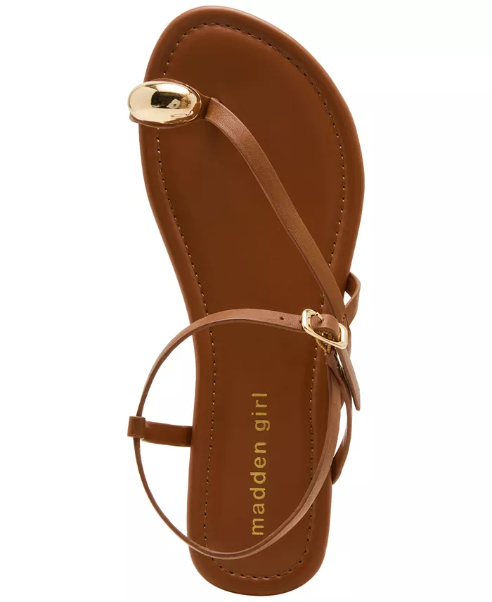 Alfani Madden Girl Treasure Strappy Embellished Flat Sandals Women's Fashion Shoes & Accessories