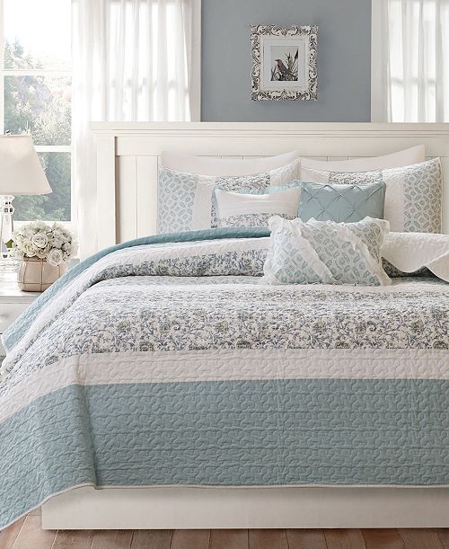 alfani Madison Park Dawn 6-Pc. Quilt Set Full/Queen Bed & Bath