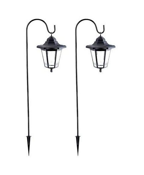 alfani MAGGIFT 2 Pack Solar Hanging Shepherds Hook Outdoor Lights Waterproof Furniture