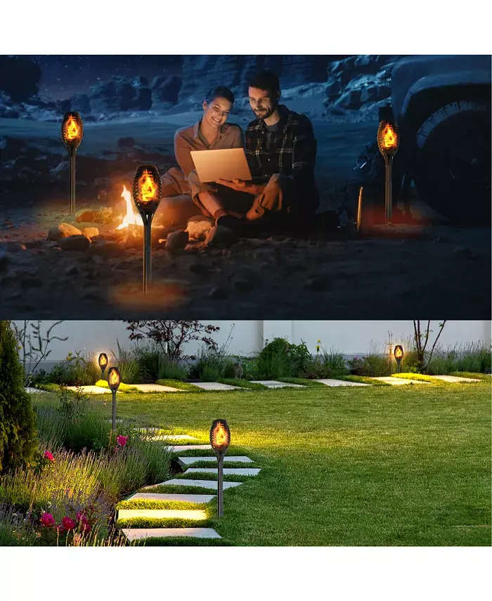 Alfani MAGGIFT 6-Pack Waterproof Flame Solar Torch Light Furniture