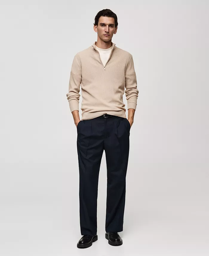 Alfani MANGO Men's Slim-Fit Quarter-Zip Knit Sweater Men's Fashion & Accessories