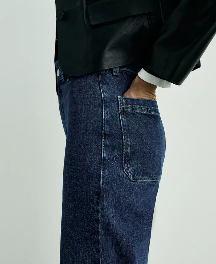Alfani MANGO Women's Catherin Culotte High-Rise Jeans Women's Fashion Shoes & Accessories
