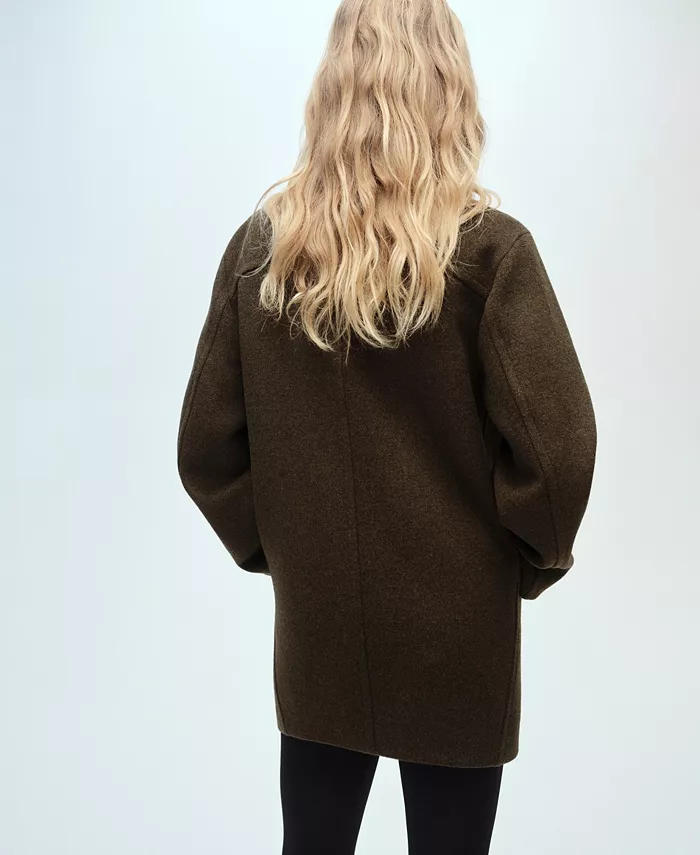 Alfani MANGO Women's Double-Breasted Wool Coat Women's Fashion Shoes & Accessories