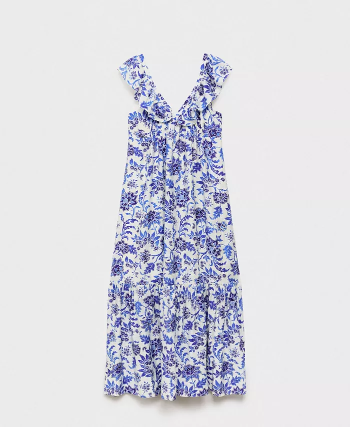 Alfani MANGO Women's Long Flared Floral Dress Women's Fashion Shoes & Accessories