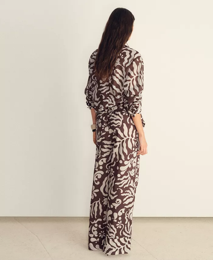 Alfani MANGO Women's Printed Cotton Pants Women's Fashion Shoes & Accessories