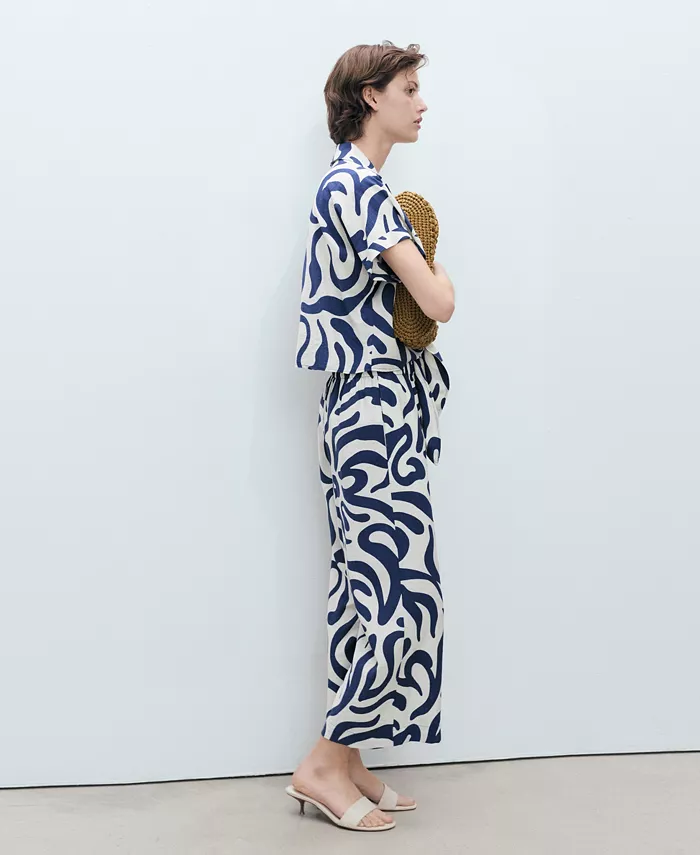 Alfani MANGO Women's Printed Culotte Pants Women's Fashion Shoes & Accessories