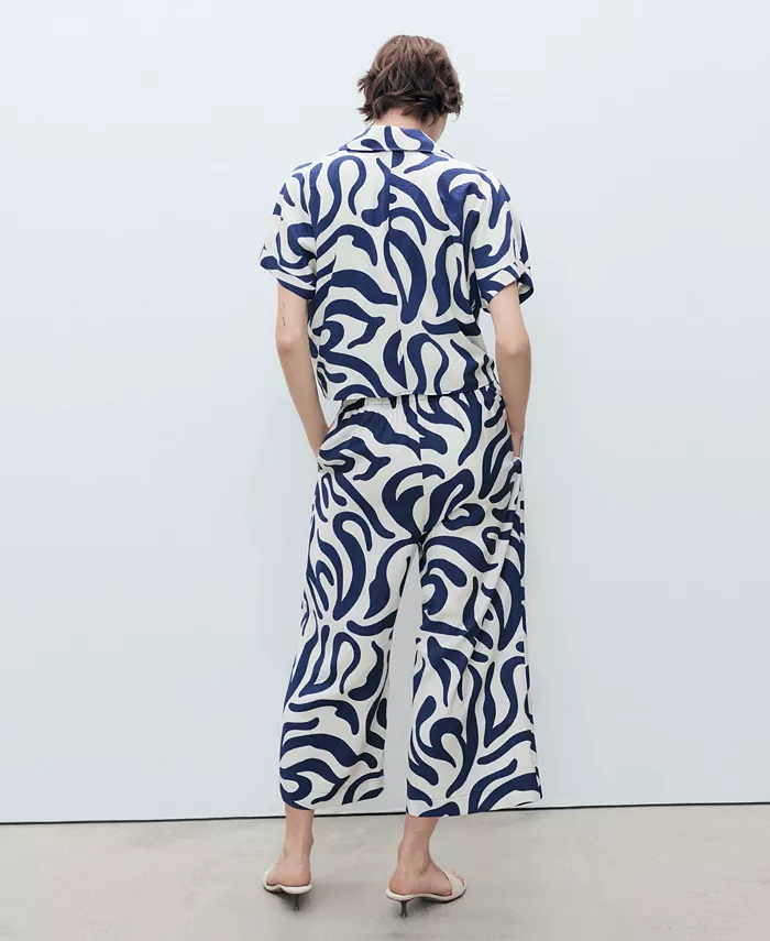 Alfani MANGO Women's Printed Culotte Pants Women's Fashion Shoes & Accessories