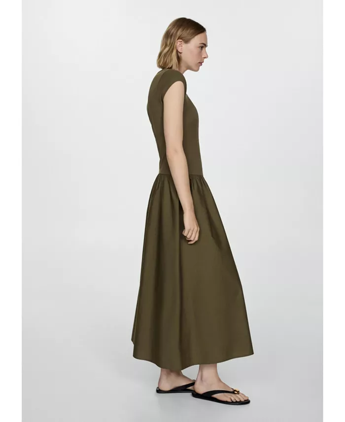 Alfani MANGO Women's Ruffled Hem Flared Dress Women's Fashion Shoes & Accessories
