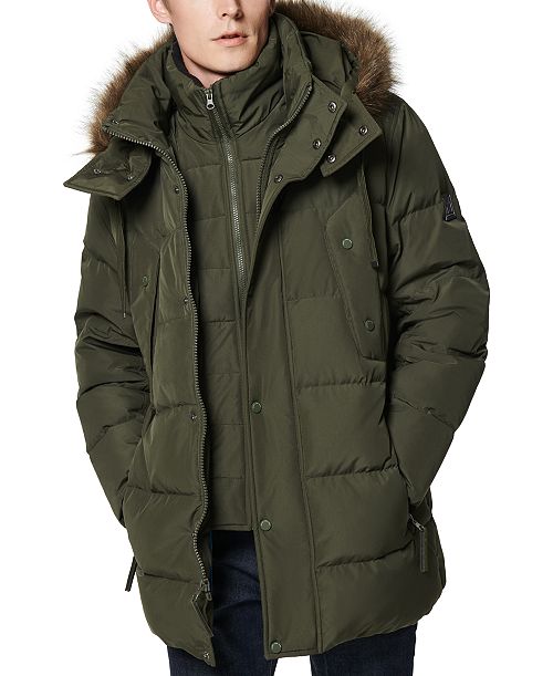 alfani Marc New York Men's Gattaca Down Parka Coat Men's Fashion & Accessories