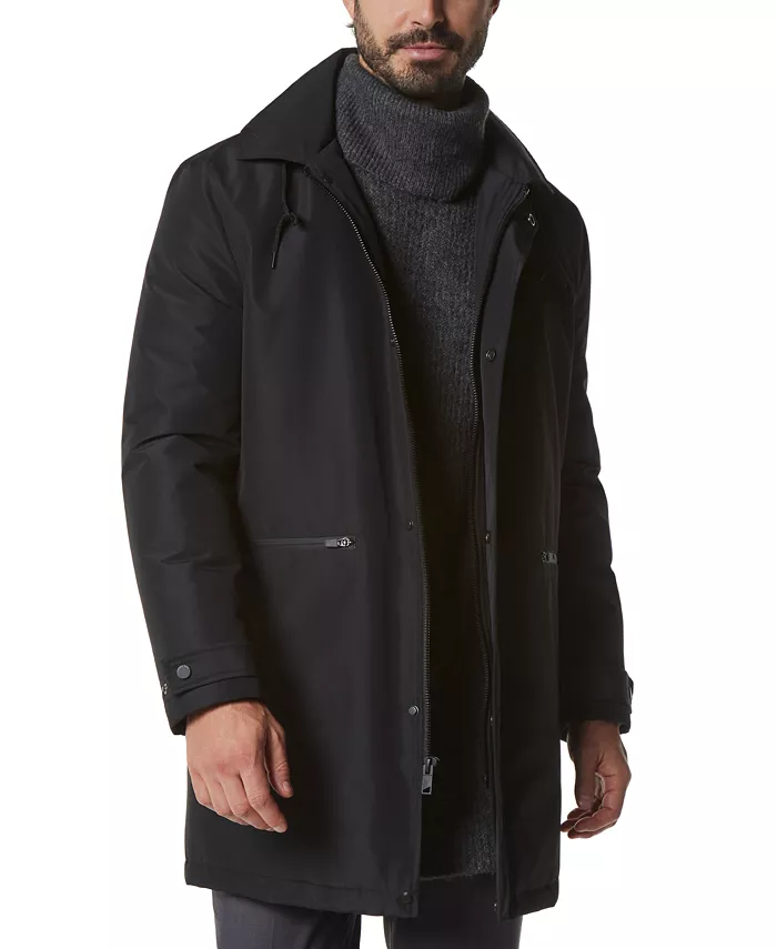 Alfani Marc New York Men's Merrimack City Rain Topper With Removable Hood Men's Fashion & Accessories