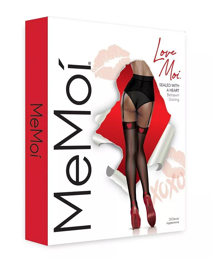 Alfani MeMoi Women's Heart Backseam Stockings Women's Fashion Shoes & Accessories