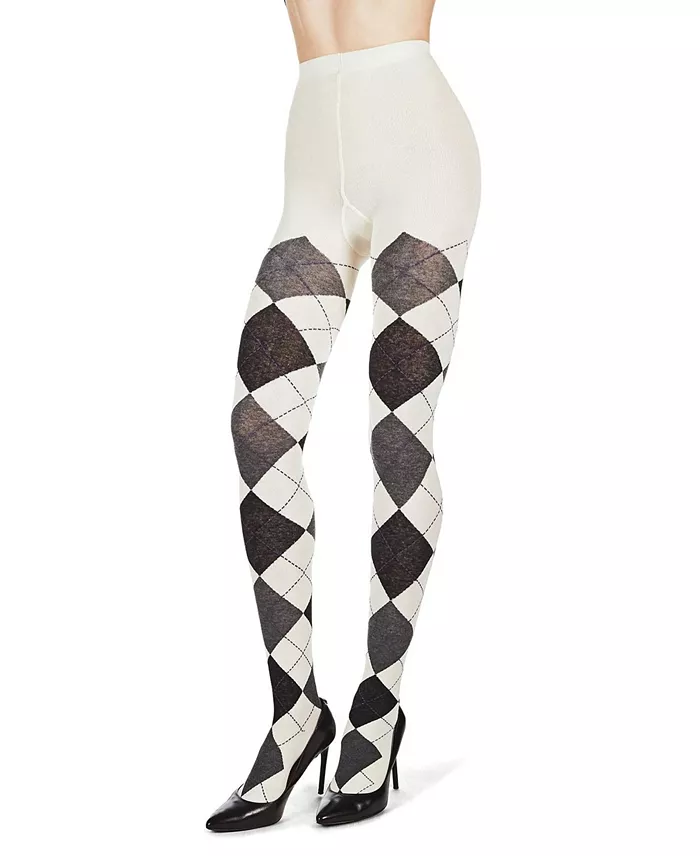 Alfani MeMoi Women's Textured Argyle Patterned Sweater Tights Women's Fashion Shoes & Accessories