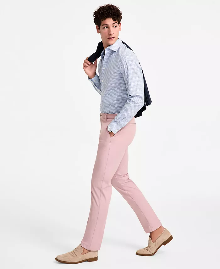 Alfani Michael Kors Men's Classic-Fit Cotton-Blend Dress Pants Men's Fashion & Accessories