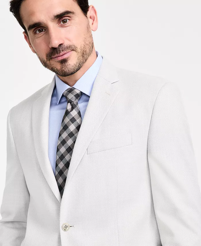 Alfani Michael Kors Men's Classic-Fit Herringbone Sport Coat Men's Fashion & Accessories