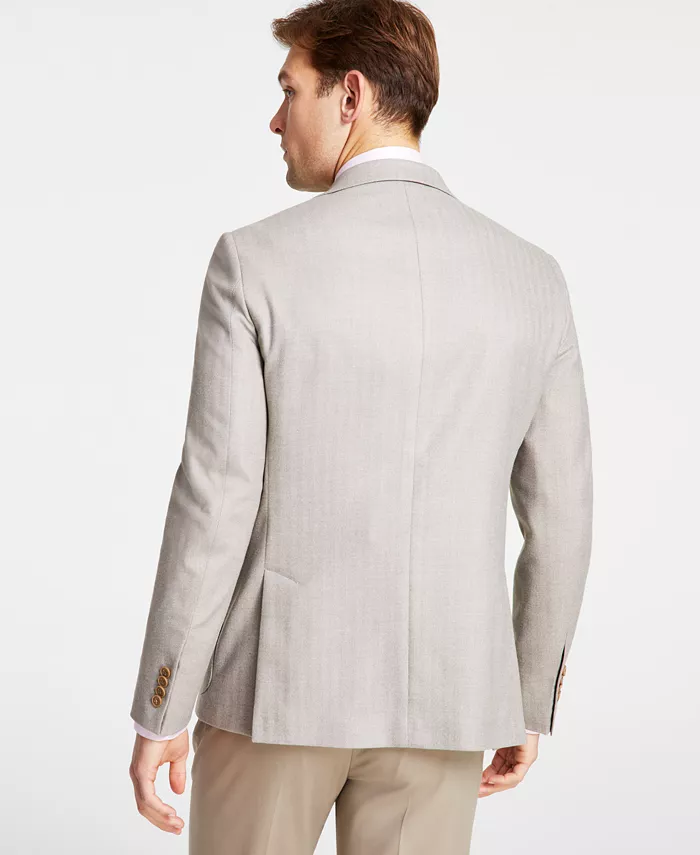 Alfani Michael Kors Men's Classic Fit Herringbone Woven Sport Coat Men's Fashion & Accessories
