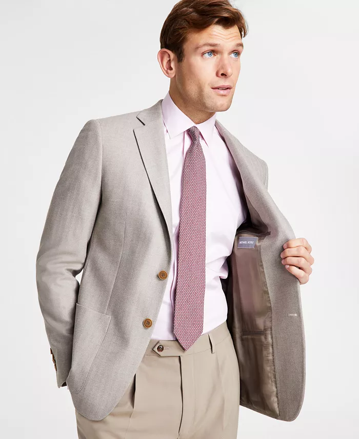 Alfani Michael Kors Men's Classic Fit Herringbone Woven Sport Coat Men's Fashion & Accessories