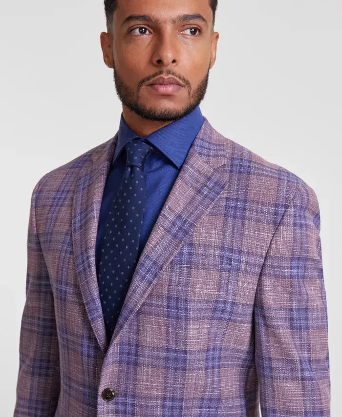Alfani Michael Kors Men's Classic-Fit Mauve Window Sport Coat Men's Fashion & Accessories