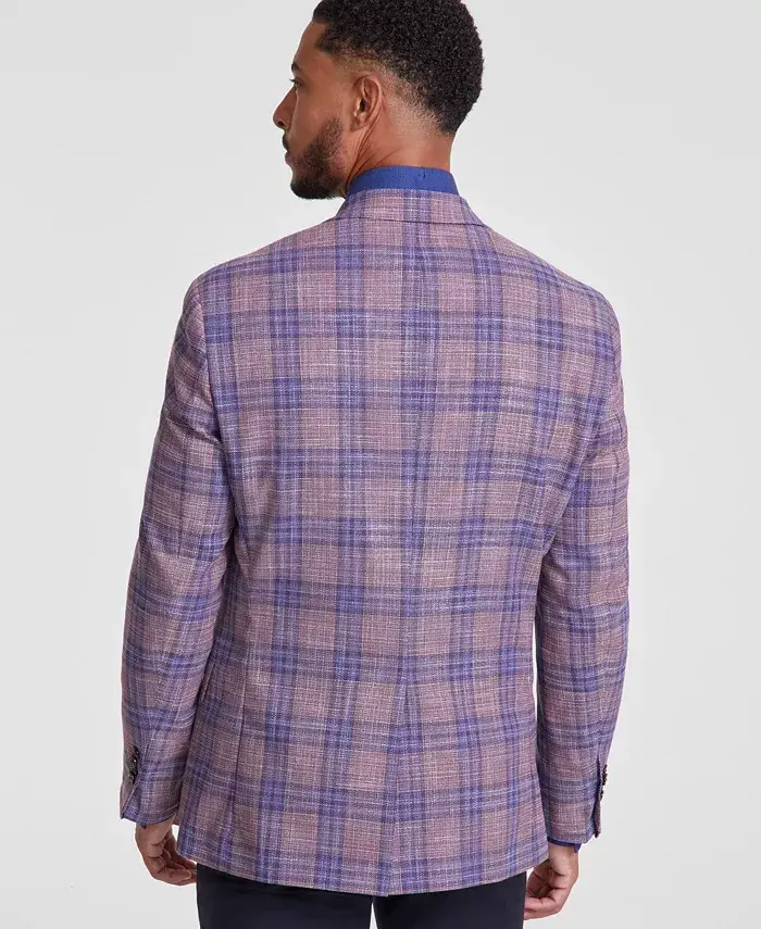 Alfani Michael Kors Men's Classic-Fit Mauve Window Sport Coat Men's Fashion & Accessories