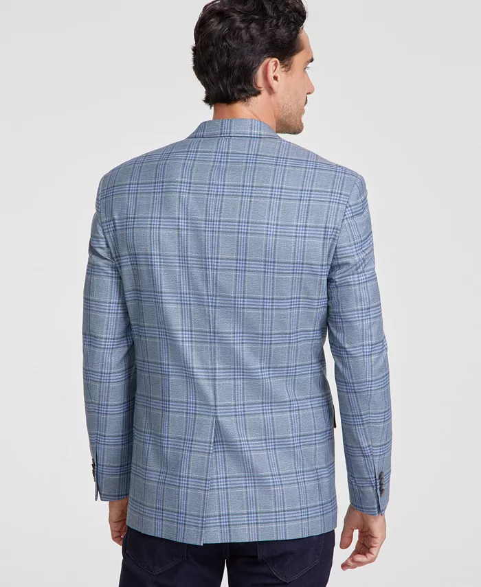 Alfani Michael Kors Men's Classic-Fit Seafoam Plaid Sport Coat Men's Fashion & Accessories