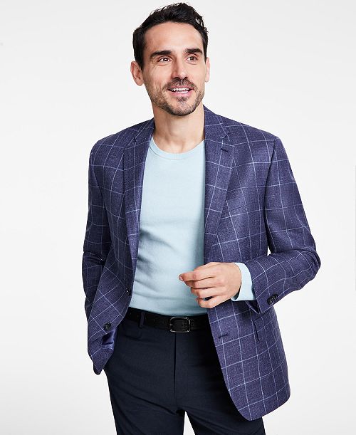 alfani Michael Kors Men's Classic-Fit Wool Blend Sport Coats Men's Fashion & Accessories
