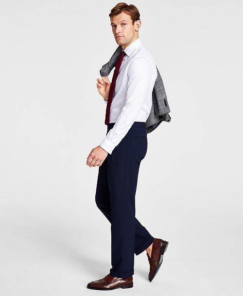 alfani Michael Kors Men's Pleated Solid Classic Fit Pants Men's Fashion & Accessories