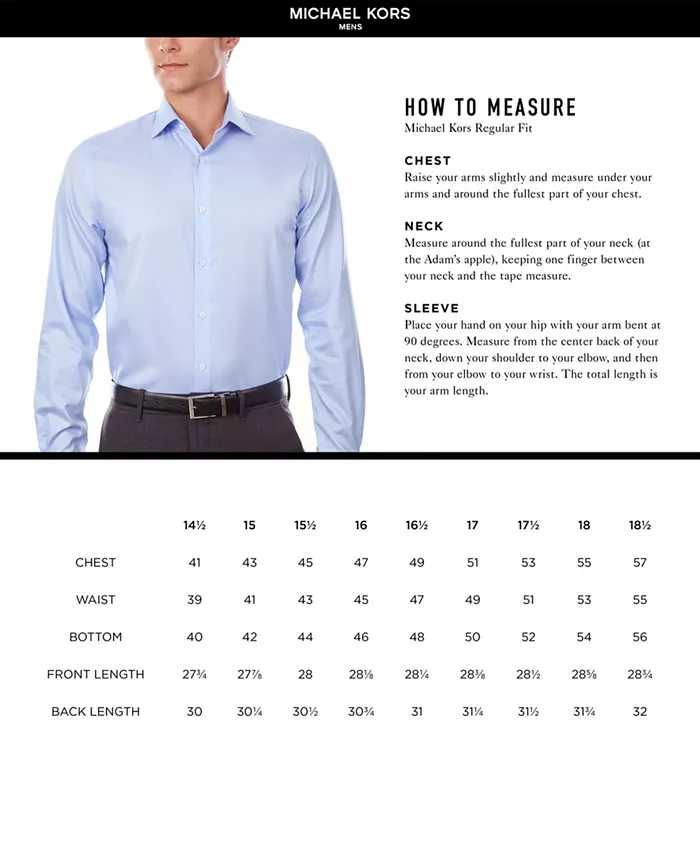 Alfani Michael Kors Regular Fit Airsoft Non-Iron Performance French Cuff Dress Shirt Men's Fashion & Accessories