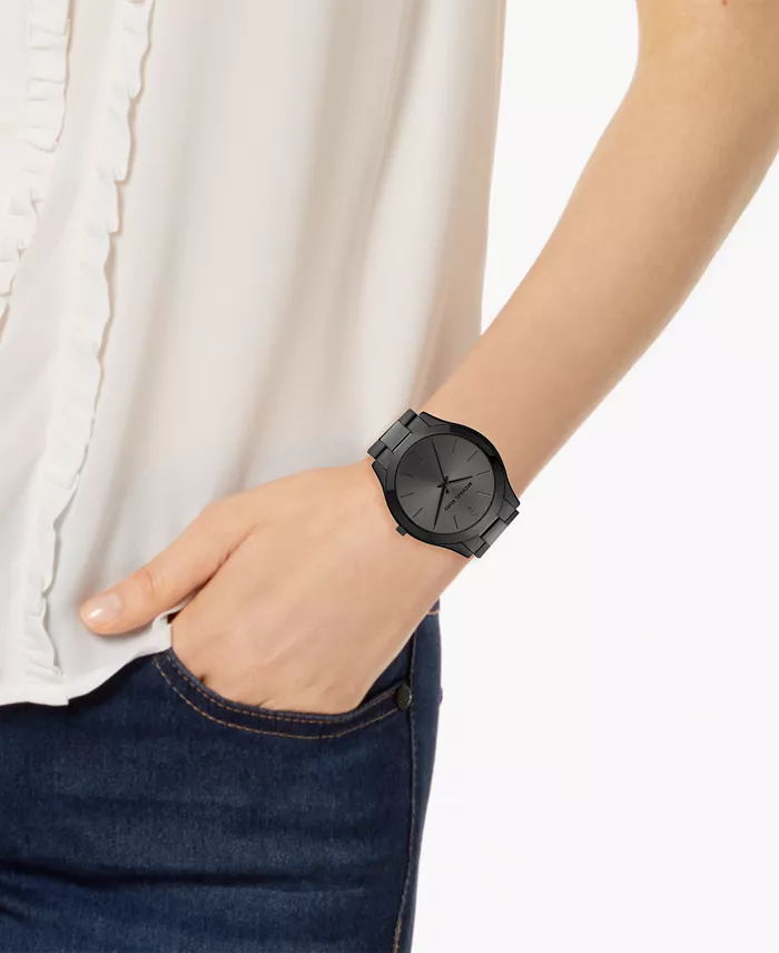 Alfani Michael Kors Unisex Slim Runway Ion-Plated Stainless Steel Bracelet Watch 44mm Jewelry & Watches