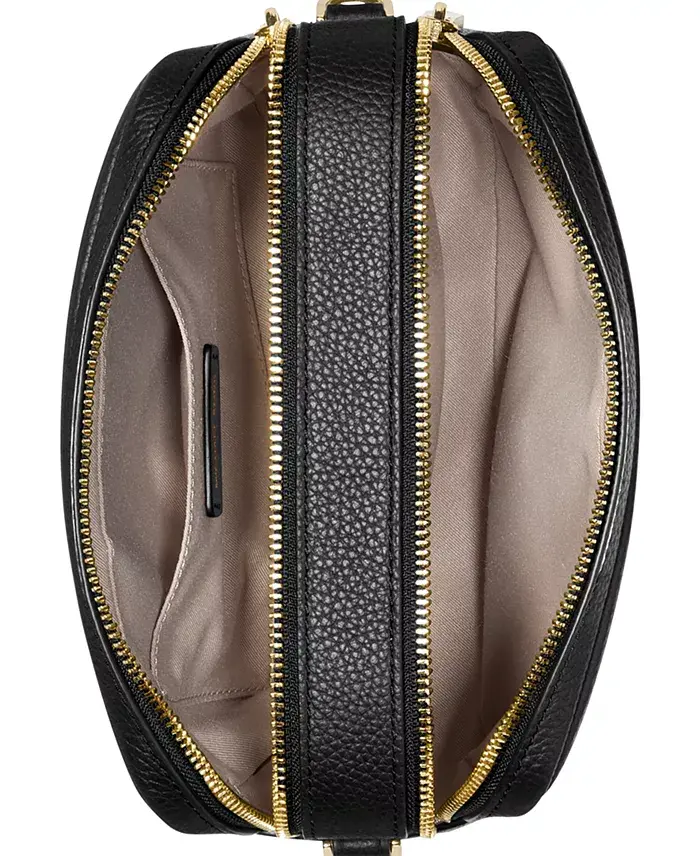 Alfani MICHAEL Michael Kors Bryant Medium Leather Double Zip Chain Camera Crossbody Handbags Purses & Accessories