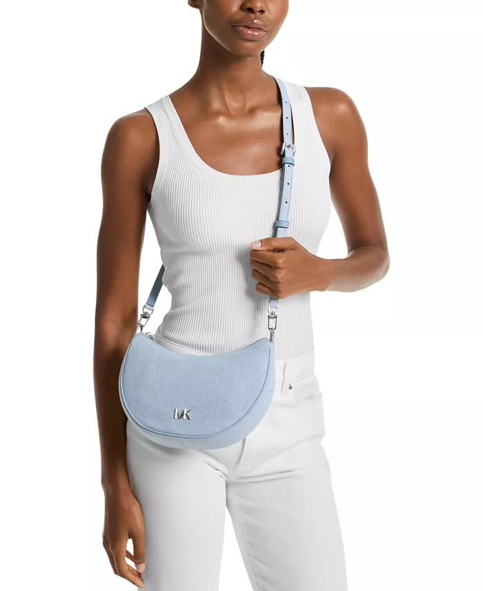 Alfani MICHAEL Michael Kors Kyla Small Hazy Blue Convertible Crossbody Handbags Purses & Accessories