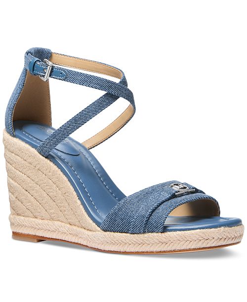alfani MICHAEL Michael Kors Mandy Espadrille Wedge Sandals Women's Fashion Shoes & Accessories
