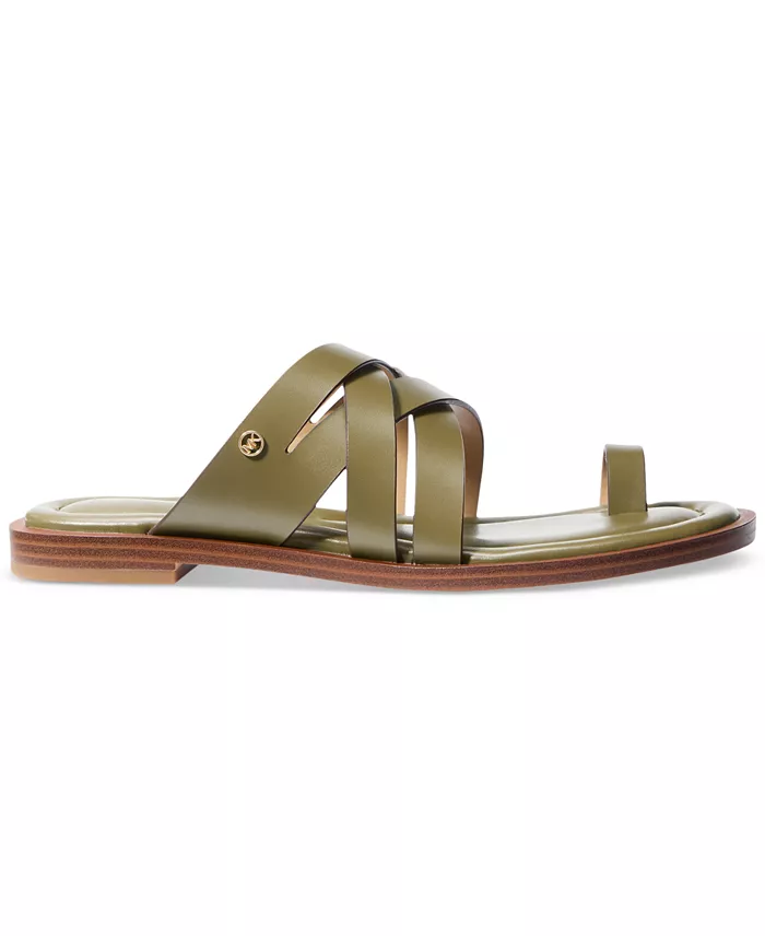 Alfani MICHAEL Michael Kors Nora Toe Ring Leather Sandals Women's Fashion Shoes & Accessories