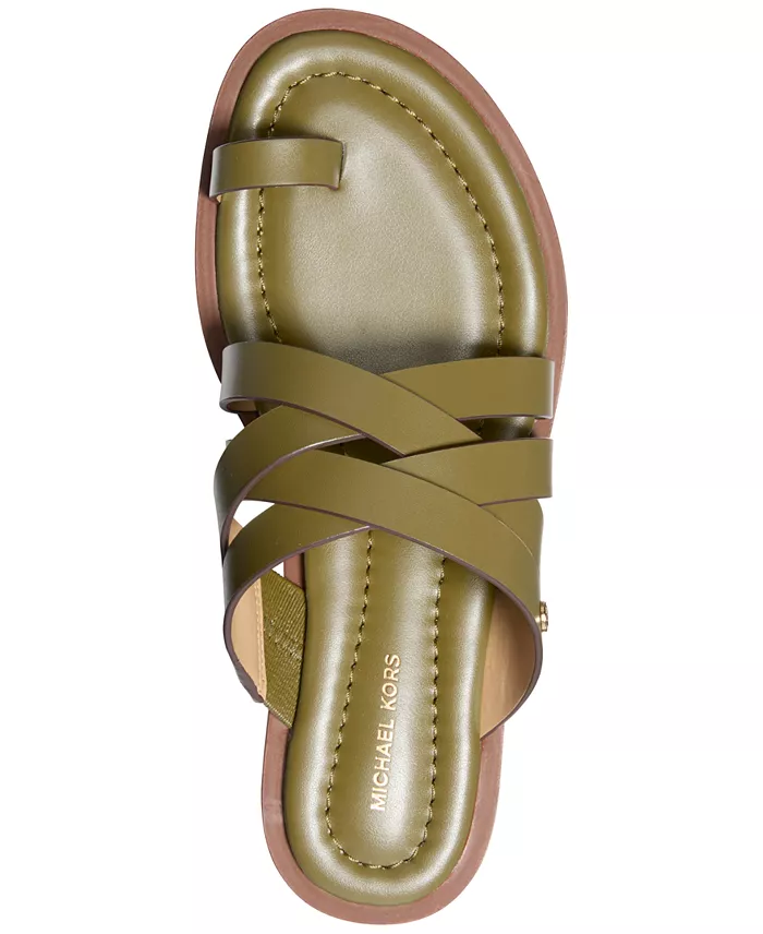 Alfani MICHAEL Michael Kors Nora Toe Ring Leather Sandals Women's Fashion Shoes & Accessories