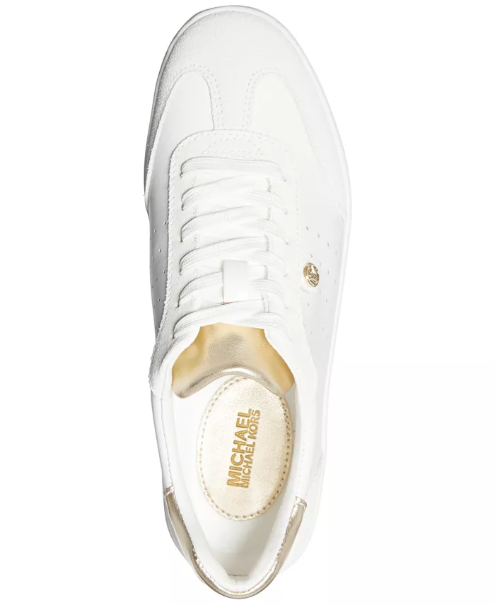 Alfani MICHAEL Michael Kors Scotty Leather Lace-up Sneakers Women's Fashion Shoes & Accessories