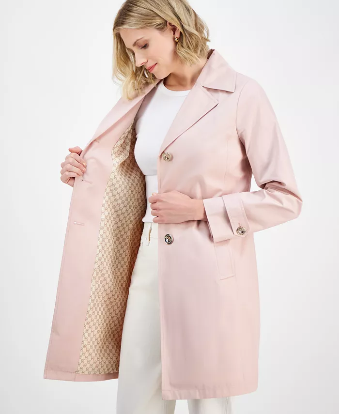 Alfani MICHAEL Michael Kors Women's Notched Collar Button-Front Coat Exclusively At Macy's Women's Fashion Shoes & Accessories