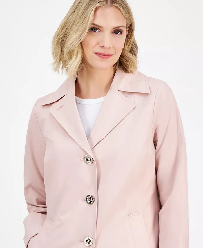 Alfani MICHAEL Michael Kors Women's Notched Collar Button-Front Coat Exclusively At Macy's Women's Fashion Shoes & Accessories