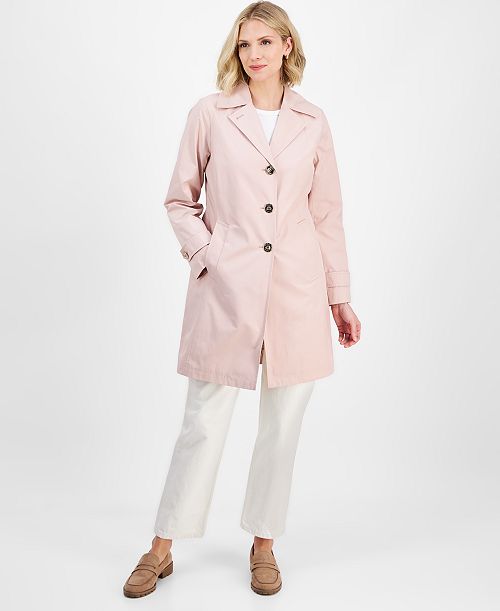 alfani MICHAEL Michael Kors Women's Notched Collar Button-Front Coat Exclusively at Macy's Women's Fashion Shoes & Accessories