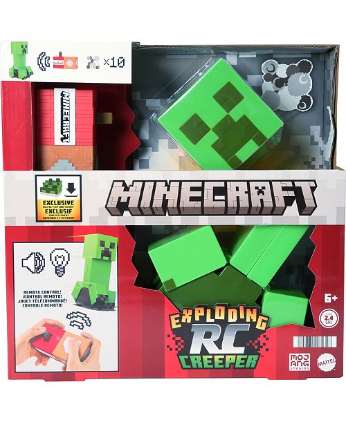 alfani Minecraft Exploding RC Creeper Lights and Sounds 10 Explosion Particles and DLC Code All Toys