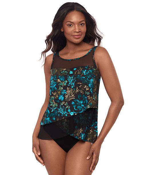 alfani Miraclesuit Women's Flor De Mare Mirage Tankini Top & Bottoms Women's Fashion Shoes & Accessories