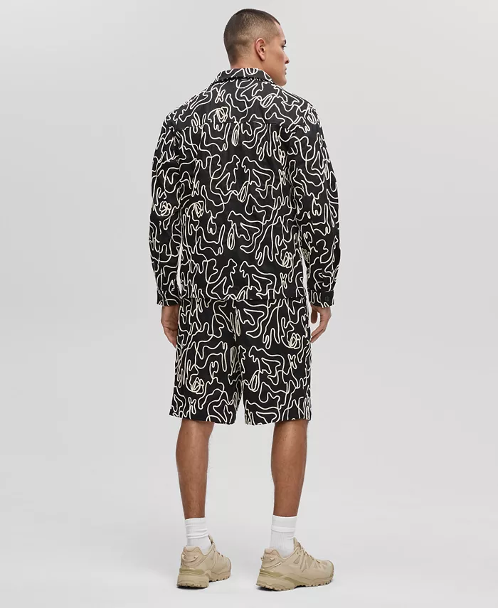 Alfani Mode Of One Men's Floral Embroidered Shacket & Shorts Exclusively At Macy's Men's Fashion & Accessories