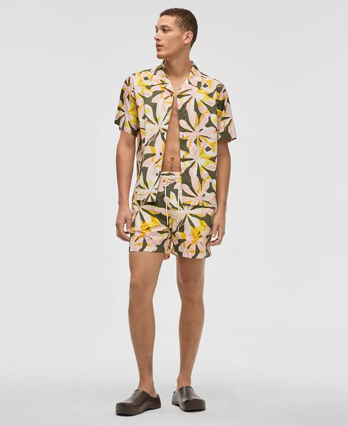 Alfani Mode Of One Men's Floral Tones Relaxed-Fit Printed Button-Down Camp Shirt Exclusively At Macy's Men's Fashion & Accessories
