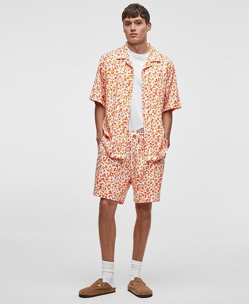 alfani Mode of One Men's Leopard-Print Camp Shirt and Relaxed-Fit Shorts Exclusively at Macy's Men's Fashion & Accessories