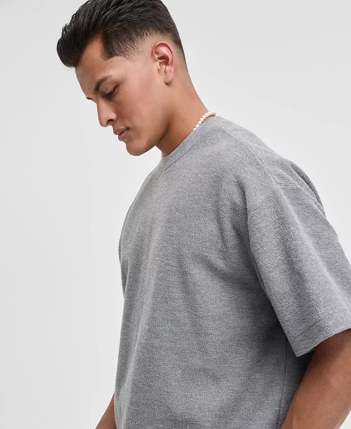 Alfani Mode Of One Men's Oversized-Fit Textured Sweatshirt Exclusively At Macy's Men's Fashion & Accessories